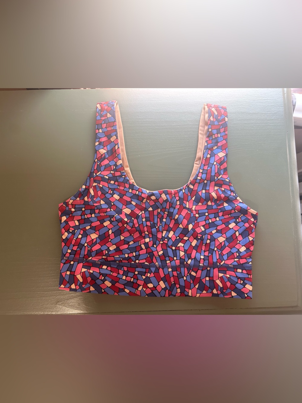 Reversible Fabletics Mosaic Print Top